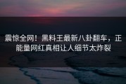 震惊全网！黑料王最新八卦翻车，正能量网红真相让人细节太炸裂