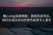 糖心vlog深度揭秘：真相风波背后，网红在酒店房间的角色极其令人意外