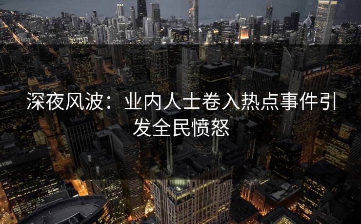 深夜风波：业内人士卷入热点事件引发全民愤怒