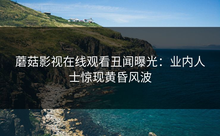 蘑菇影视在线观看丑闻曝光：业内人士惊现黄昏风波